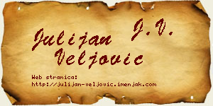Julijan Veljović vizit kartica